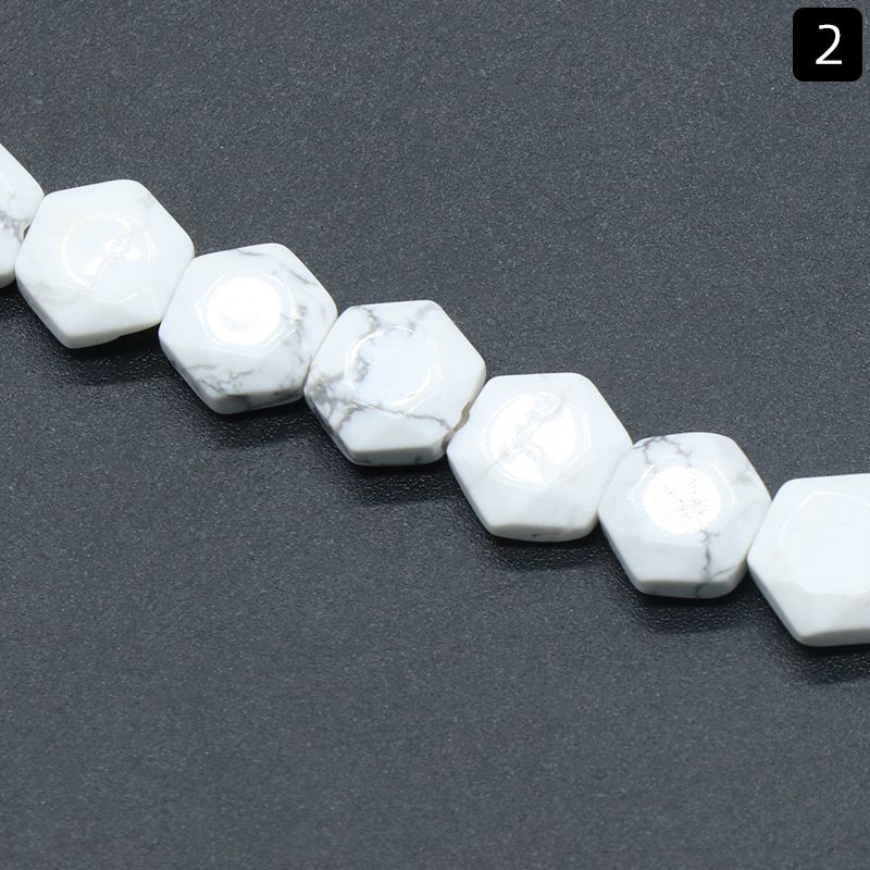 1425-8Mm corte hexágono, pedra de ágata de cristal hexagrama contas soltas DIY pulseira colar material de jóias