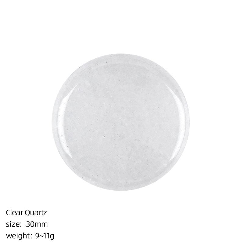 Disco de cristal natural de 30Mm DIY home desktop decoração lettering material runa acessórios de pedra natural
