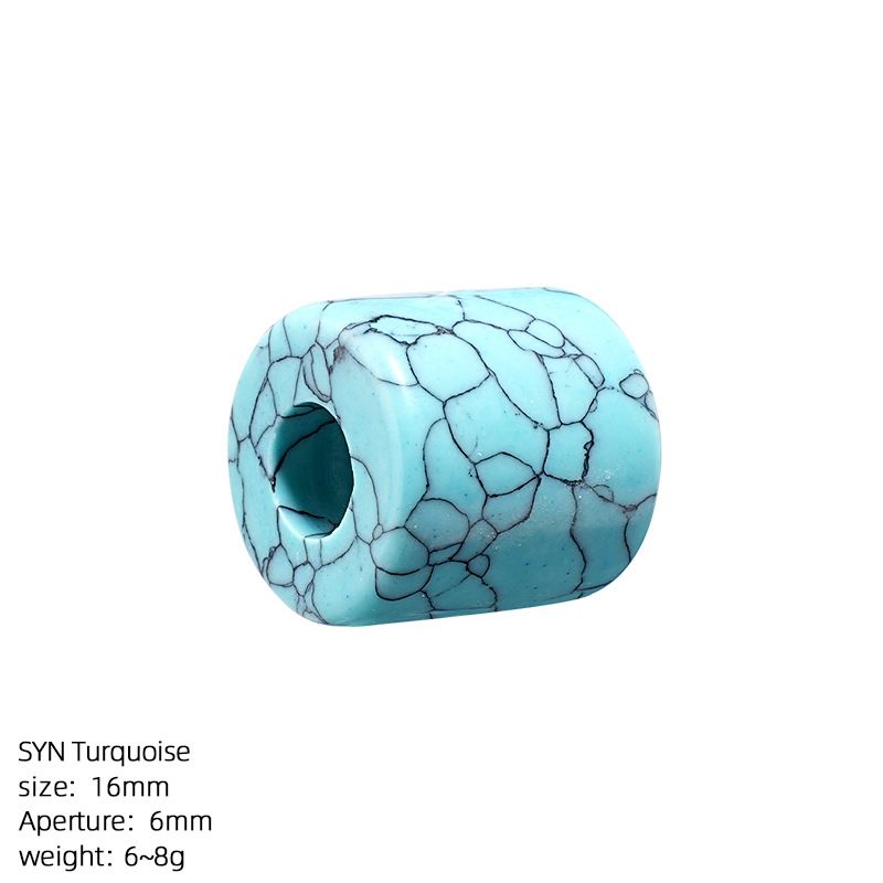 16Mm buraco 6mm cristal natural cilíndrico DIY pulseira colar roupas ágata grande buraco solto talão balde contas acessórios de jóias