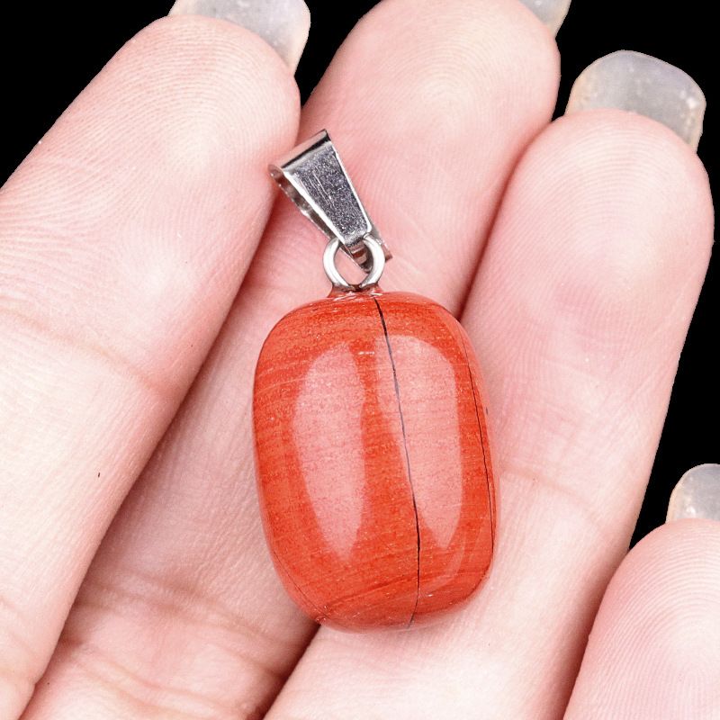1823-13X18mm pingente de tambor de pedra de cristal de ágata pingente cilíndrico acessórios de jóias DIY