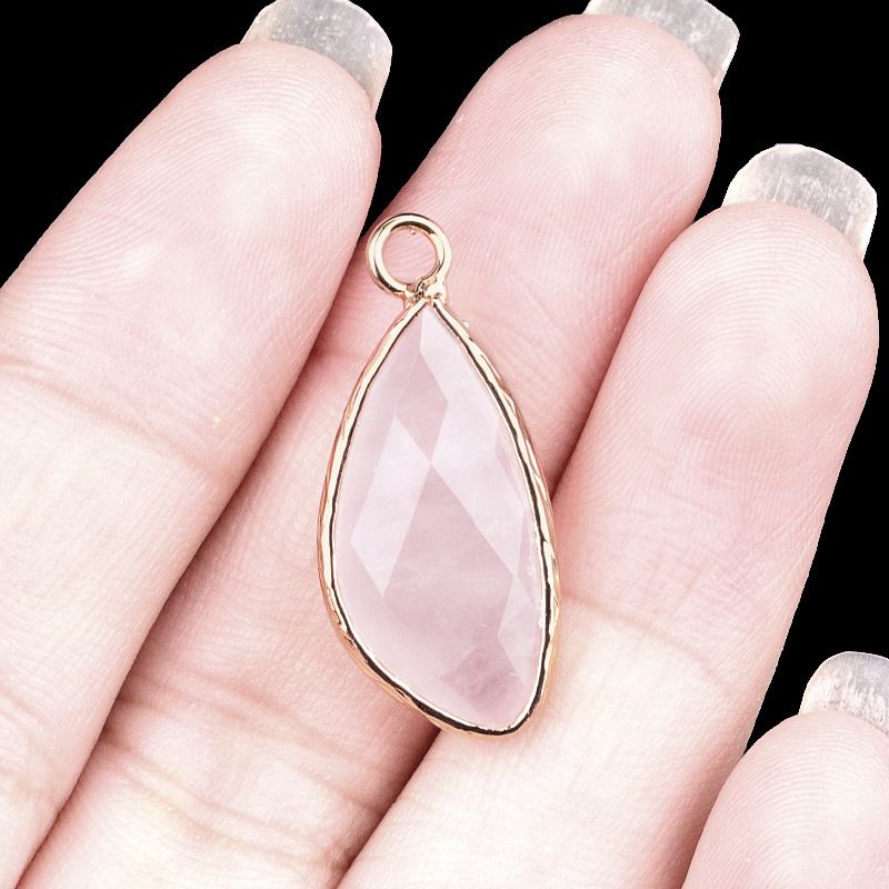 2099-11X21mm ametista cobre bainha pingente de gota de água em forma especial brincos DIY gancho de cabelo acessórios material
