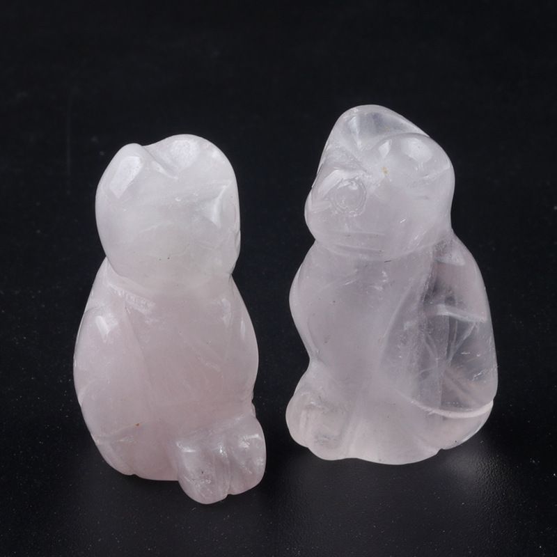 1659-1 polegada de gatinho esculpido em cristal natural de ágata semipreciosa escultura de animais em pé com mini decoração