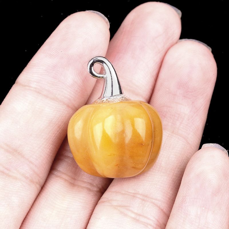 2033-20Mm Chapéu de Mágico Pingente de Abóbora, Pingente de Ametista Micropaisagem de Halloween Decoração Criativa para Casa