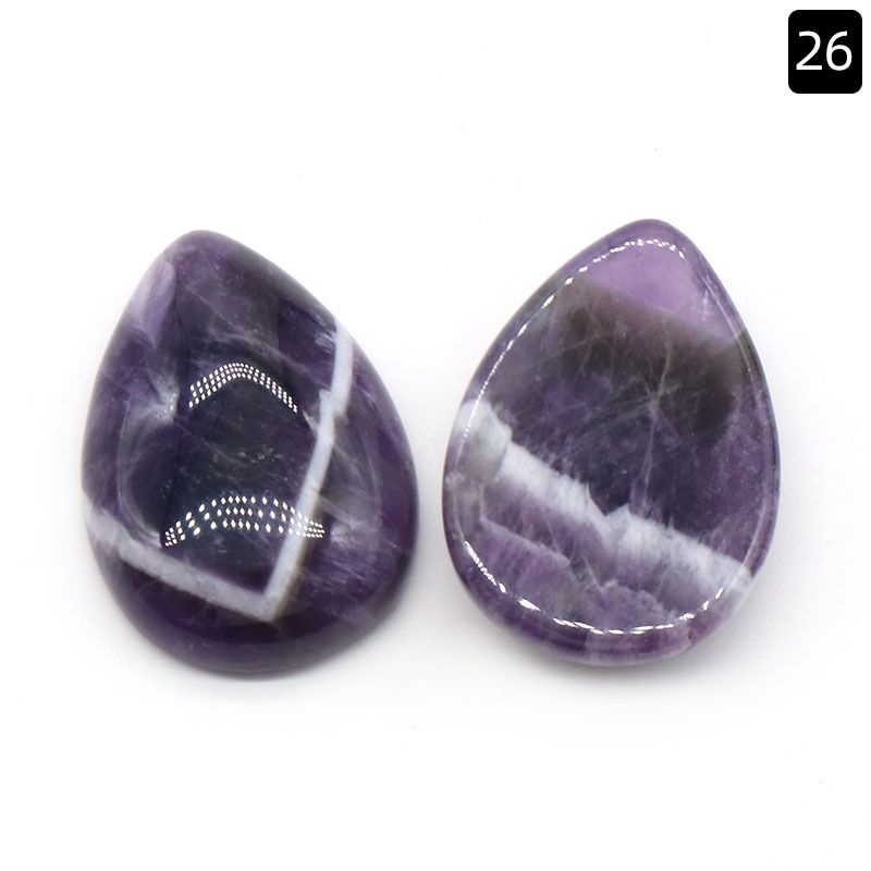 1235-18 × 25 superfície do anel de gota de água, cristal natural única superfície curva geométrica DIY jóias incrustadas com acessórios de pedra solta