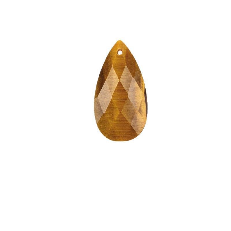 2062-Natural pó cristal ametista gota de água corte rosto DIY colar brincos pingente jóias pingente acessórios
