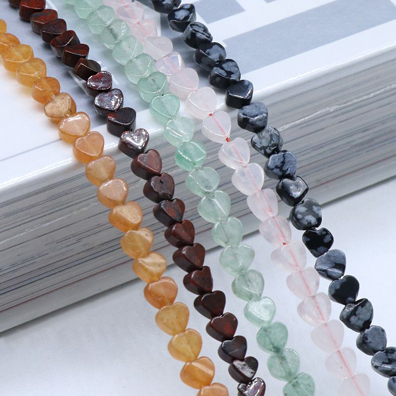 Ágata indiana pequeno coração de pêssego verde Dongling vermelho Dongling em forma de coração perfurado contas soltas trabalho em andamento Acessórios de material de nail art japonês