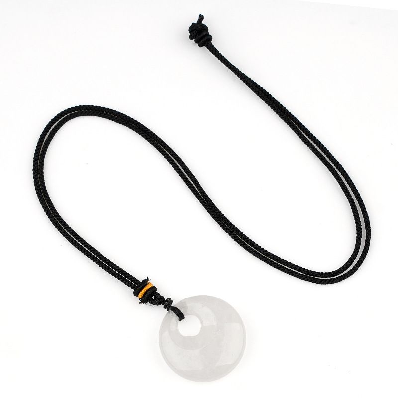 2330-30Mm colar de fivela de segurança com orifício lateral, pingente de ágata de cristal de grande abertura, colar de fivela de princesa, novos produtos estão à venda.