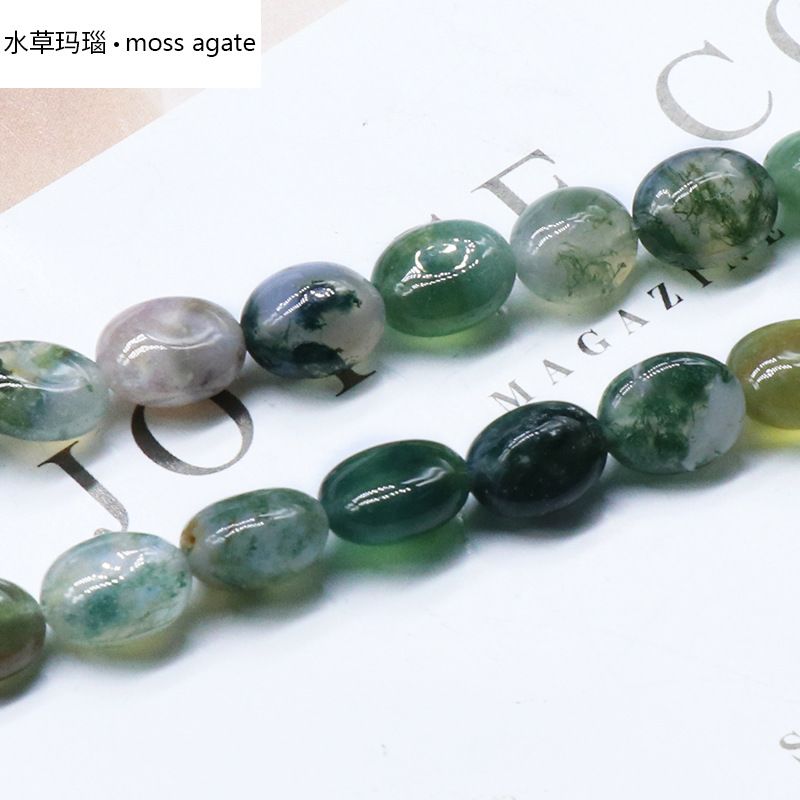 Cristal ágata pedra semi-preciosa 8x10mm irregular oval frisado DIY colar brincos acessórios de jóias
