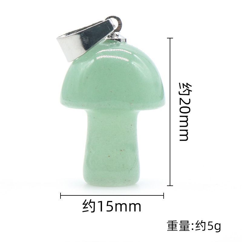 1468-Pedra de Cristal Natural 2CM Mini Pingente De Cogumelo Pequeno Colar Acessórios Pingente De Moldagem De Cogumelo DIY
