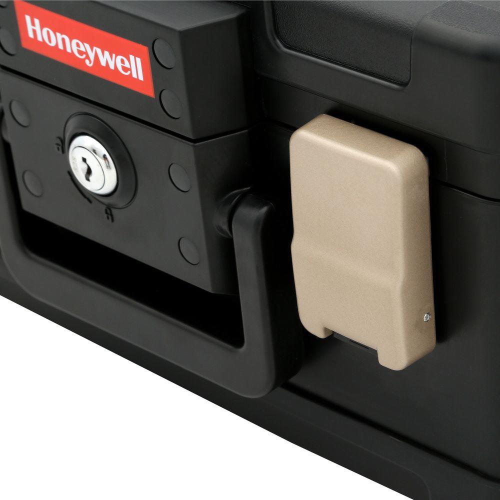 0.15 cu. ft. Molded Fire Resistant and Waterproof Portable Chest with Carry Handle, Key and Double Latch Lock