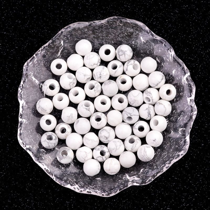 309-Grânulos Macroporosos Cristal Natural Ágata Jade Pedra Macroporosa Grânulos Soltos 8mm Buraco 3mmdiy Tecelagem Acessórios