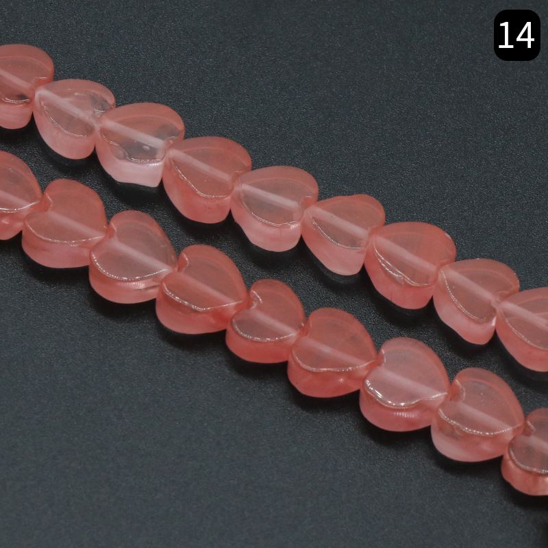 Ágata de cristal de jade pedra semipreciosa coração de pêssego amor trabalho em andamento DIY jóias contas soltas acessórios frisados