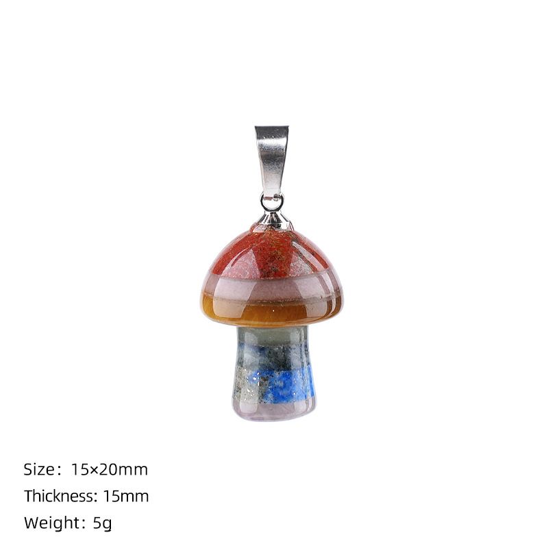 Pingente de cristal de emenda de pedra colorida ioga meditação chakra ágata jade emenda colar