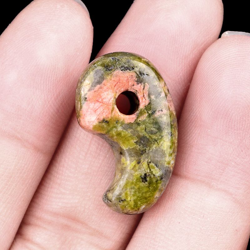 175-Cristal ágata yin e yang gancho jade pingente grande tengu Inuyasha animação pulseira periférica colar acessórios
