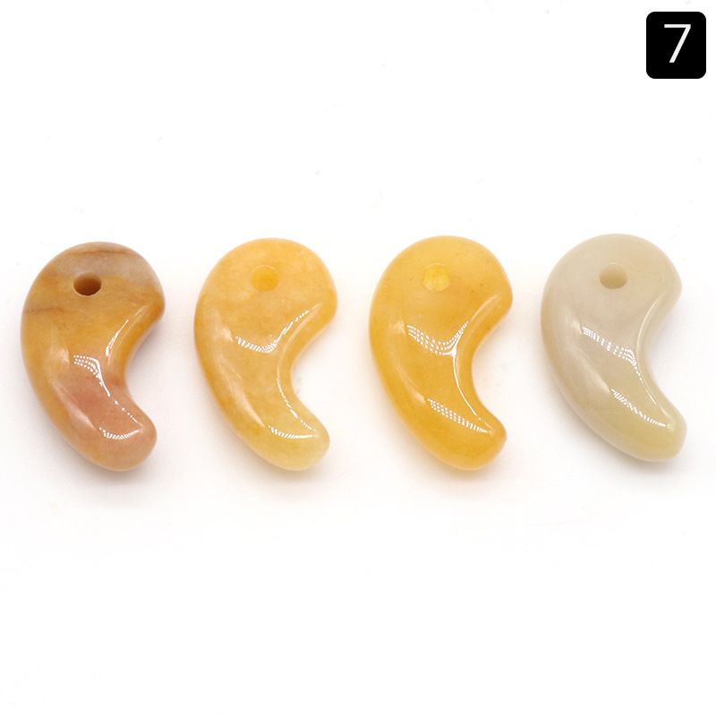 1212-Cristal natural 18X30 buraco 3mm gancho pingente de jade, anime yin e yang big dog Ibaraki vinho engolindo faca demoníaca Ji