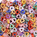2055-Pedra de cristal natural ágata oco amor contas soltas DIY colar colar pulseira acessórios contas
