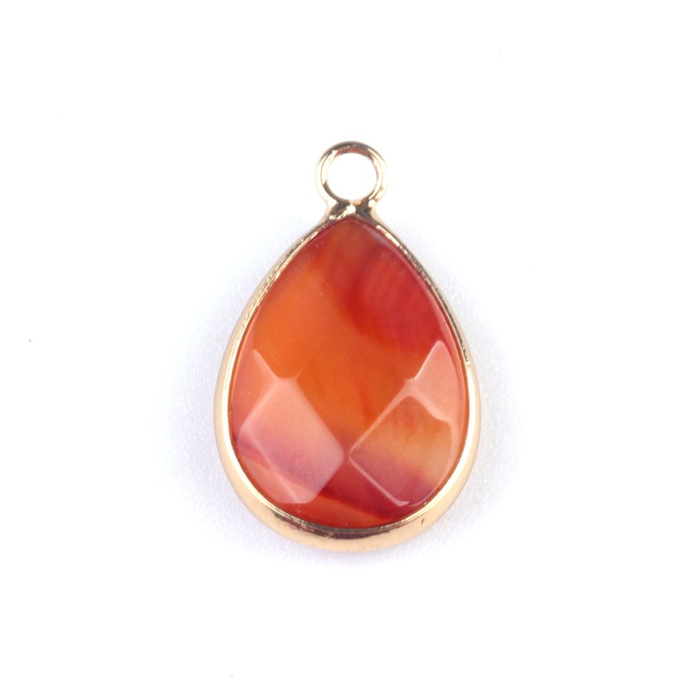 1375-Pingente de gota de água com bainha de cristal natural pendurado pingente de gota de água DIY pulseira colar material de jóias