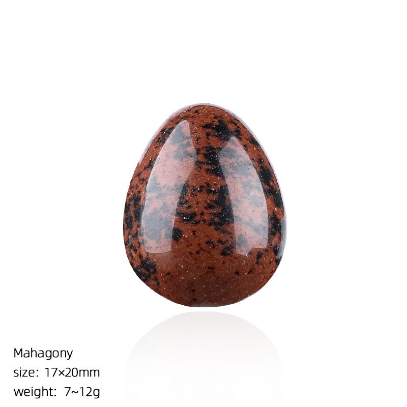 1431 Ovo de pedra de pedra crua em forma de pássaro de cristal natural de 20mm de cristal natural pequeno com ágata da Páscoa esculpida em forma de ovo