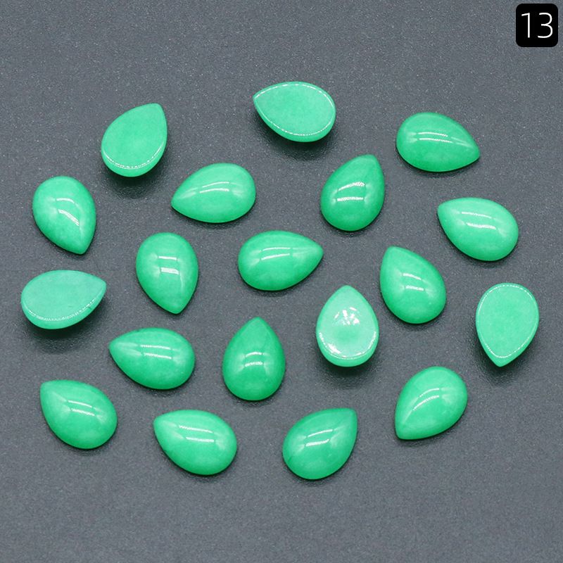 Superfície de anel de gota de água de 1476-10X14mm, cristal natural única superfície curva geométrica DIY jóias incrustadas com acessórios de pedra solta