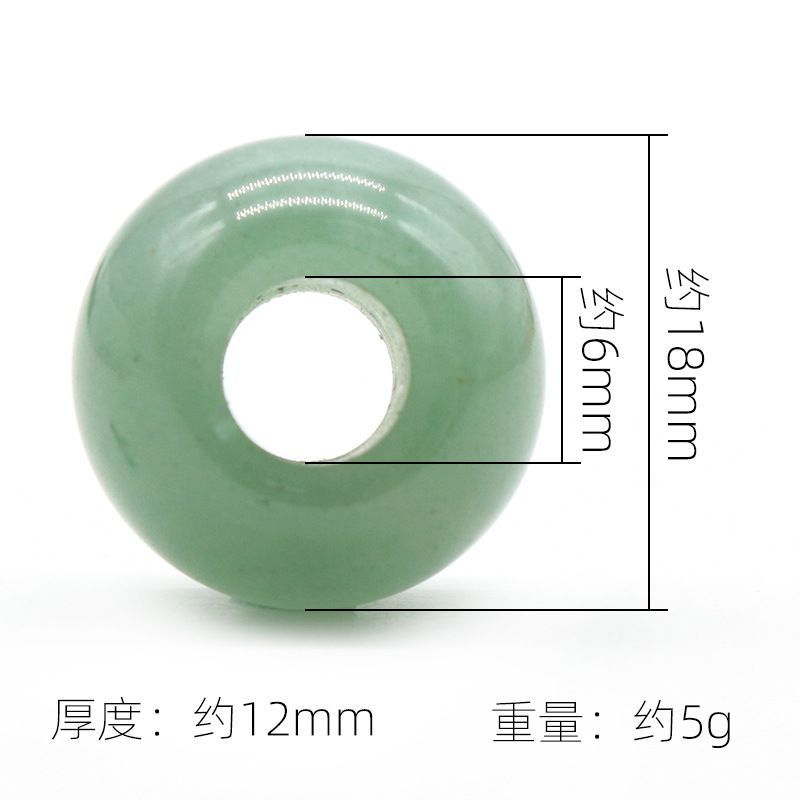 1331-12X18 _ grande furo ábaco 6mm grande furo de cristal natural ágata grande furo contas DIY corda trançada material de corda de mão