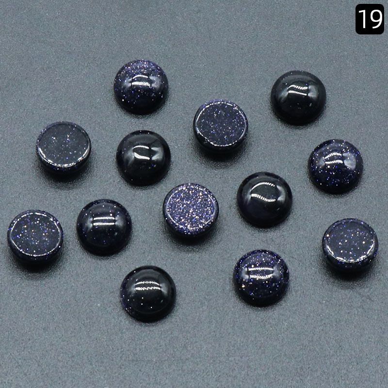 Superfície de anel redonda de 1247-8Mm, superfície de cristal natural única curva redonda geométrica DIY jóias incrustadas com acessórios de pedra solta