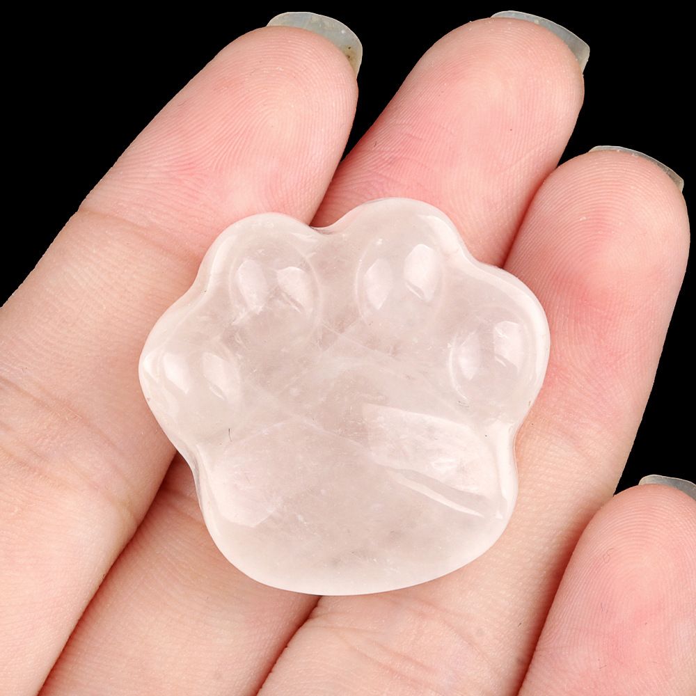 Cristal natural pedra semipreciosa ametista gravada garra de gato urso pata enfeite criativo presente decorativo