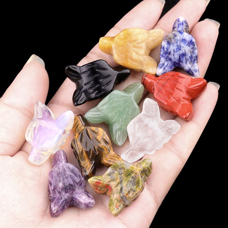 2137- (perfurando furos horizontais) pedra de cristal natural ágata escultura cabeça de lobo artesanato ornamento animal
