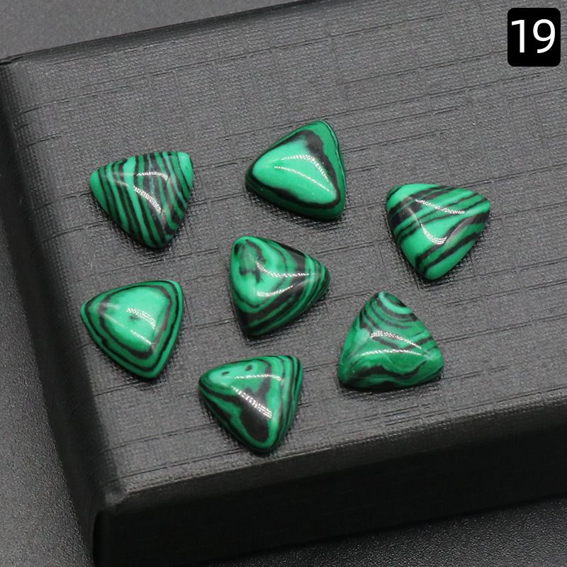 Superfície de anel triangular de 1226-10Mm, pedra de cristal natural única superfície curva triangular DIY jóias incrustadas com acessórios de pedra solta