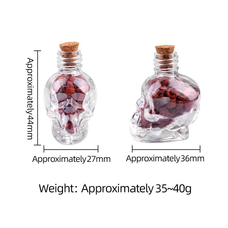 694-Ametista Crânio Garrafado Gravel Agate Stone Halloween Agate Creative Home ornamento de mesa