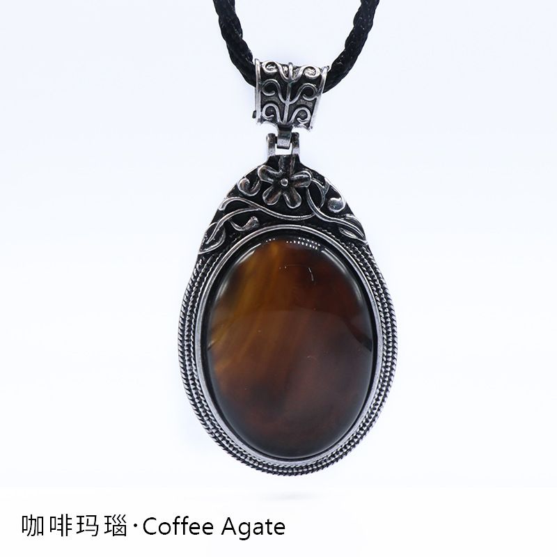 Conjunto de pedras preciosas ágata cristal liga de pedra semipreciosa incrustada pingente de pedra preciosa