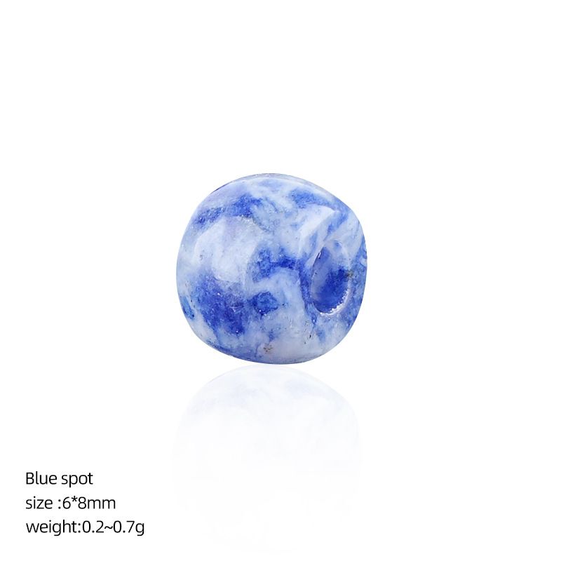 8Mm buraco 3 grande buraco de cristal natural contas soltas DIY pulseira colar jóias ágata contas de roda tigre olho balde contas acessórios