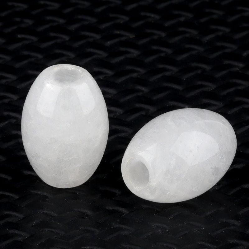 2323-Grânulos de Buraco Grande Grânulos Soltos de Cristal 13x18 Buraco 4mm Grânulos de Arroz Pedra de Ágata Grânulos Soltos DIY Acessórios de Jóias