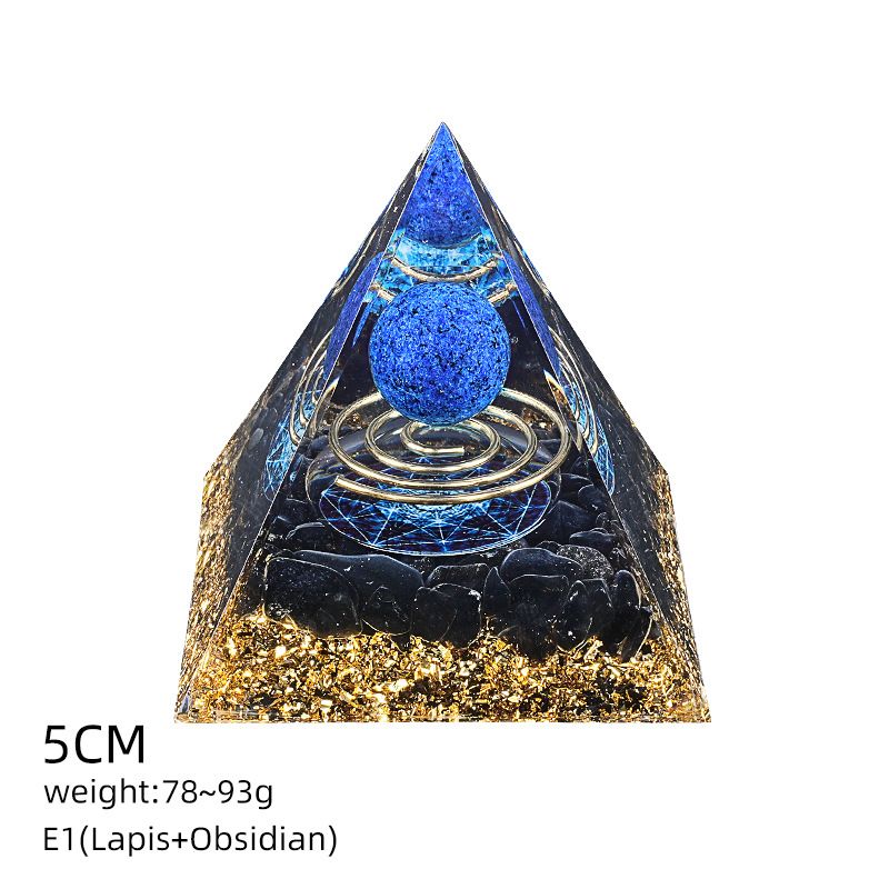 5Cm pirâmide de cristal natural Europeu e americano home office decoração desktop yoga meditação resina pirâmide ornamento