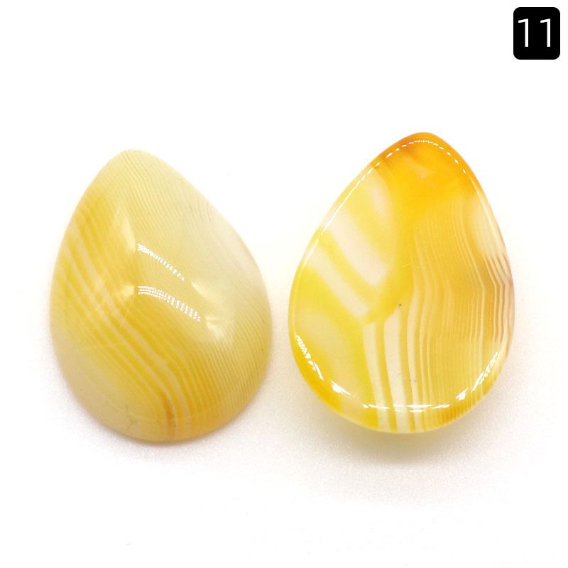 1235-18 × 25 superfície do anel de gota de água, cristal natural única superfície curva geométrica DIY jóias incrustadas com acessórios de pedra solta