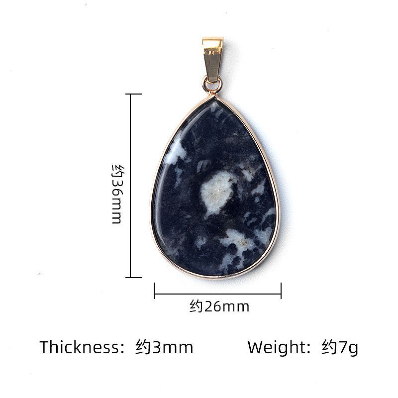 1644-26 × 36mm pingente de bainha de gota de água de cristal semi-precioso colar de gota de água DIY pingente de brinco material
