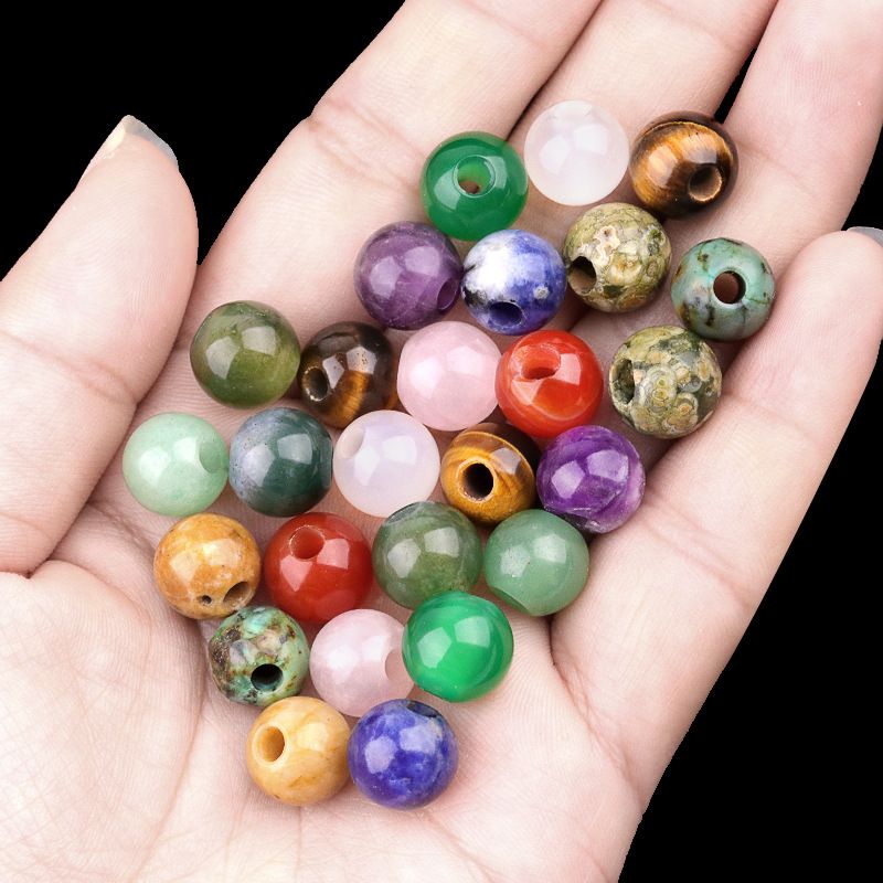 318-Agate cristal de jade 10mm3mm contas largas contas soltas pulseira artesanal DIY colar brincos jóias
