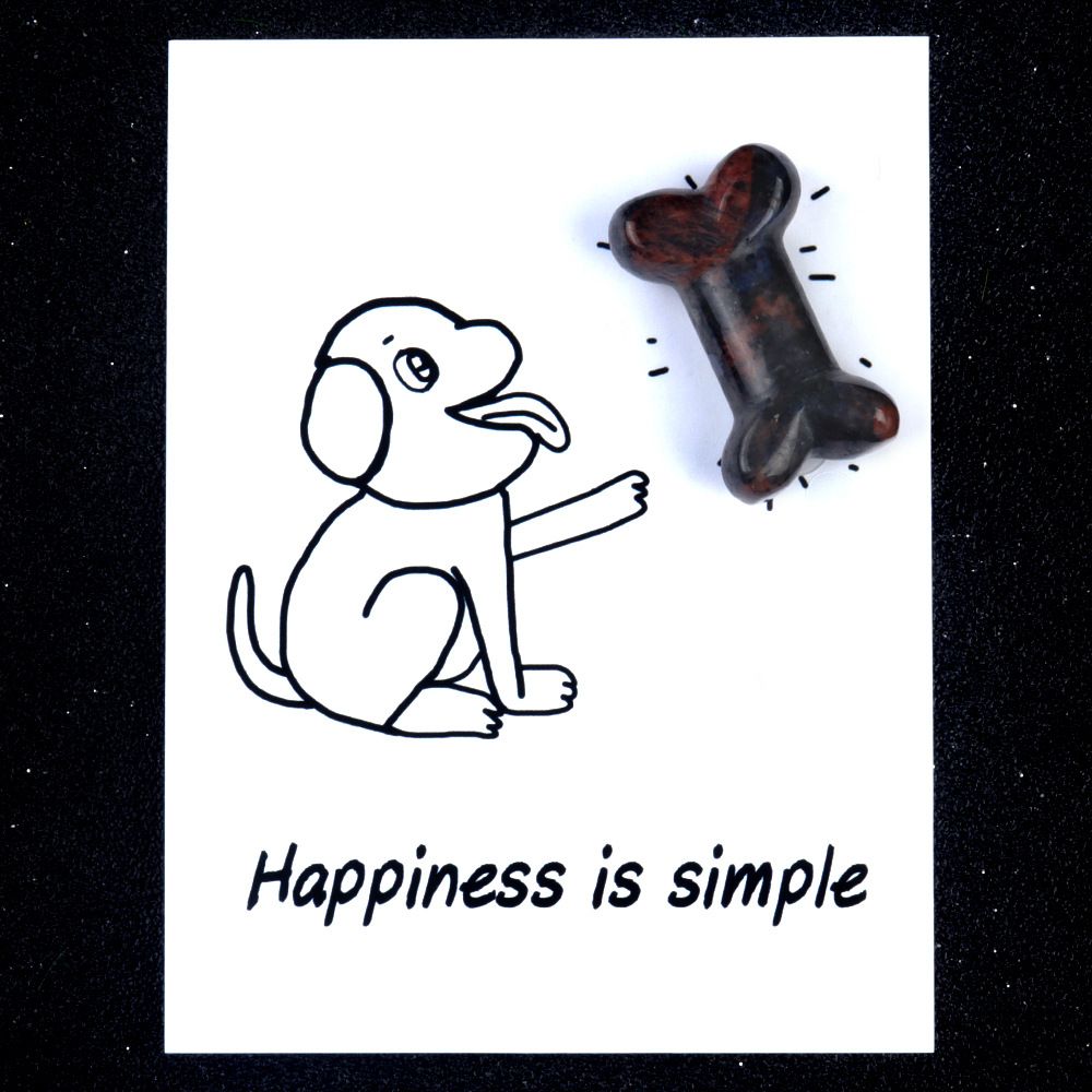 1803-Card Series Natural Crystal Agate 35mm Dog Bone Creative Fun Card Descrição do Produto: