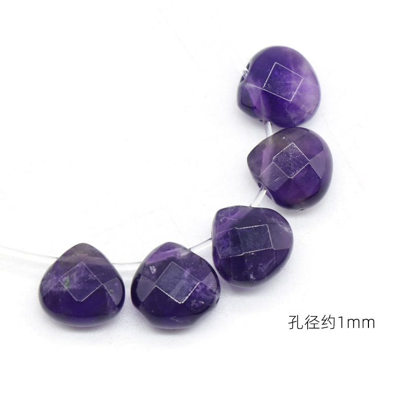 537 Amethyst gota de água cortada rosto contas soltas 8mm 10 DIY pulseira de jóias artesanais brincos de material de grampo de cabelo acessórios