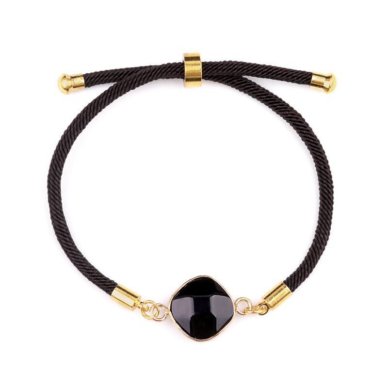 2095-Ametista em pó cristal olho de tigre pedra ajustável pulseira de seção quadrada mercadoria cênica jóias quentes