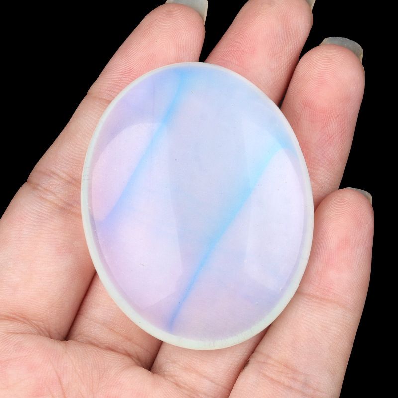 2310-Pedra de sabão de pedra de cristal natural para brincar com 38x48mm pedra de compressão quente oval SPA óleo essencial de massagem pedra