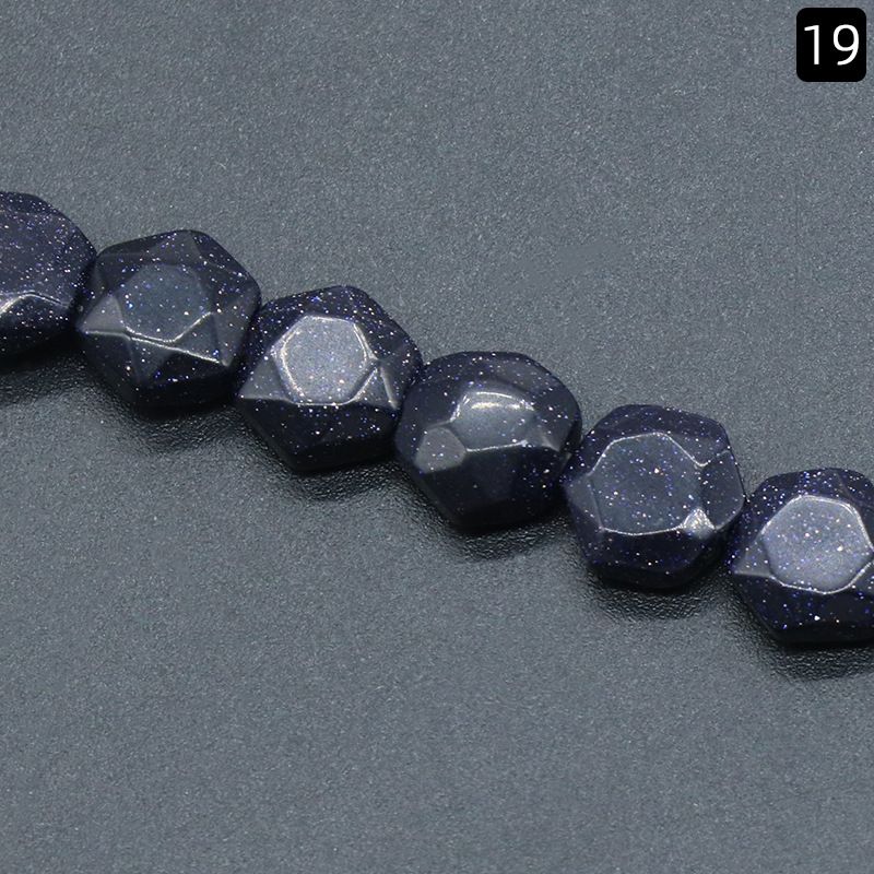 1425-8Mm corte hexágono, pedra de ágata de cristal hexagrama contas soltas DIY pulseira colar material de jóias