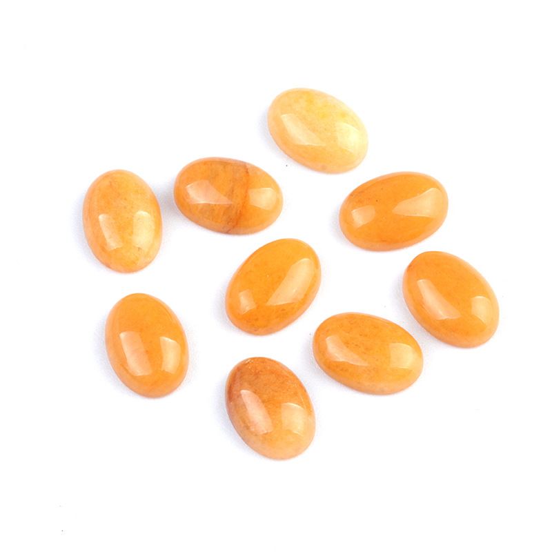 1239-10X14 Superfície de anel em forma de ovo, cristal natural única superfície curva oval geométrica DIY jóias incrustadas com acessórios de pedra solta