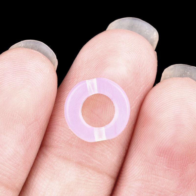 2053-Pedra de cristal natural ágata círculo oco contas soltas Pingente DIY colar pulseira acessórios contas