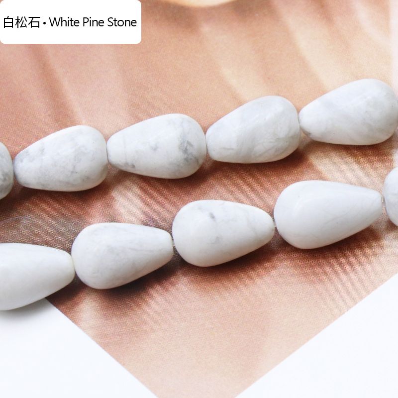 861-Pedra semipreciosa de ágata de cristal natural 8X12mm gota de água frisada DIY pulseira colar brincos material de jóias