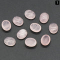 1238-8X10 superfície de anel em forma de ovo cristal natural superfície única curva oval geométrica DIY jóias incrustadas com acessórios de pedra solta