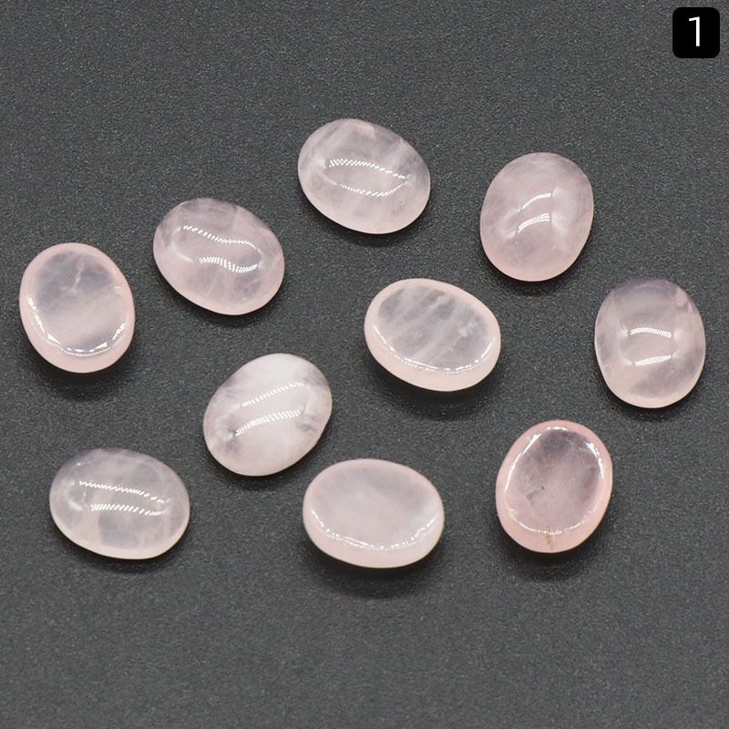 1238-8X10 superfície de anel em forma de ovo cristal natural superfície única curva oval geométrica DIY jóias incrustadas com acessórios de pedra solta
