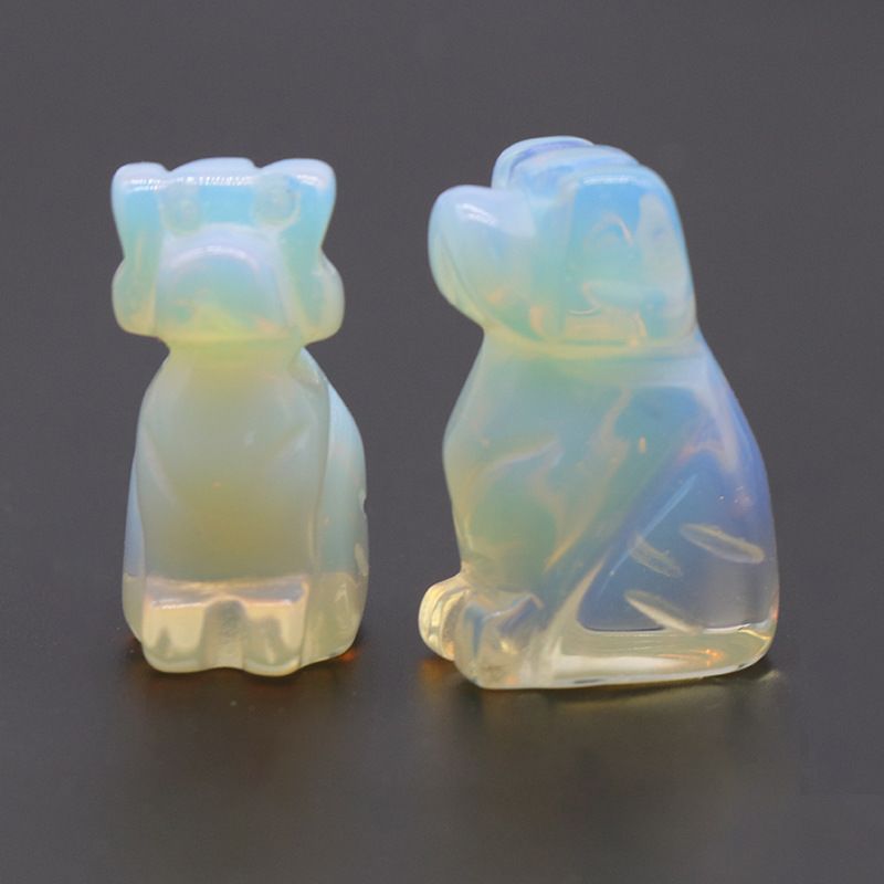 1606 a 1in filhote de cachorro ágata cristal pedra mini escultura animal pequeno pedra semi-preciosa artesanato cão pequeno ornamento