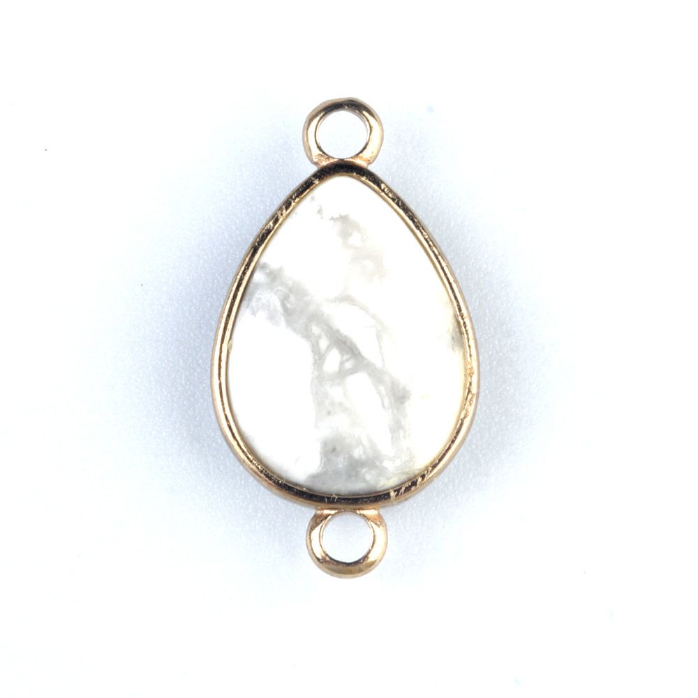 1376-Pingente de gota de água com bainha de cristal natural pendurado duplo com bainha de gota de água pingente de pulseira DIY colar material de jóias