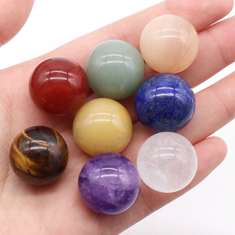 1097Bola não porosa não porosa Bola redonda de 20mm ágata de ametista natural DIY pedra não porosa contas redondas