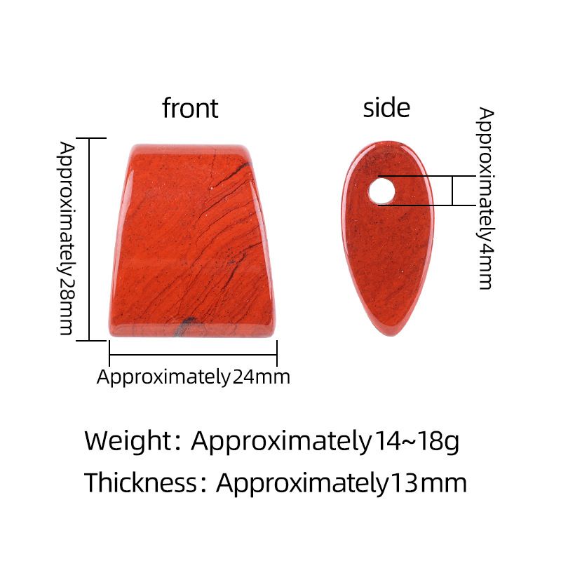 Grande buraco pingente de machado de cristal natural feito à mão colar DIY suéter corrente cintura trapezoidal acessórios de pedra natural